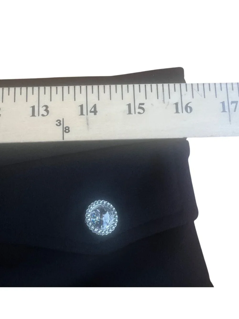 NYCC Black Pleated A-Line Skirt With Rhinestone Buttons & Waist Tie Size Medium - Picture 5 of 13
